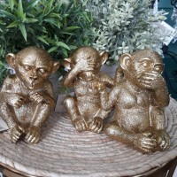 Статуэтка набор обезьянки ничего не вижу, не слышу, не знаю